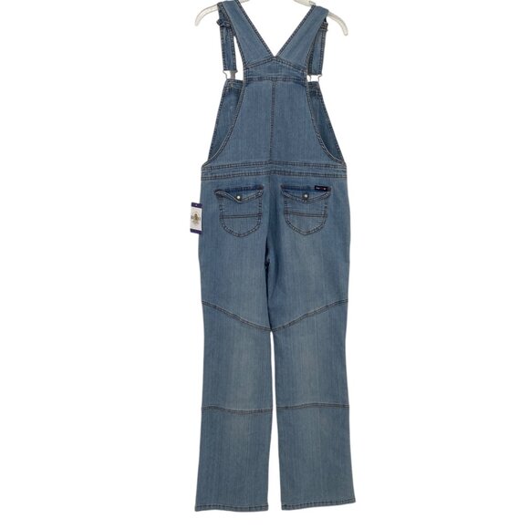 Cest Toi Womens L Stretch Denim Overalls Y2K Hip Hop Zipper Pockets American - Picture 2 of 16